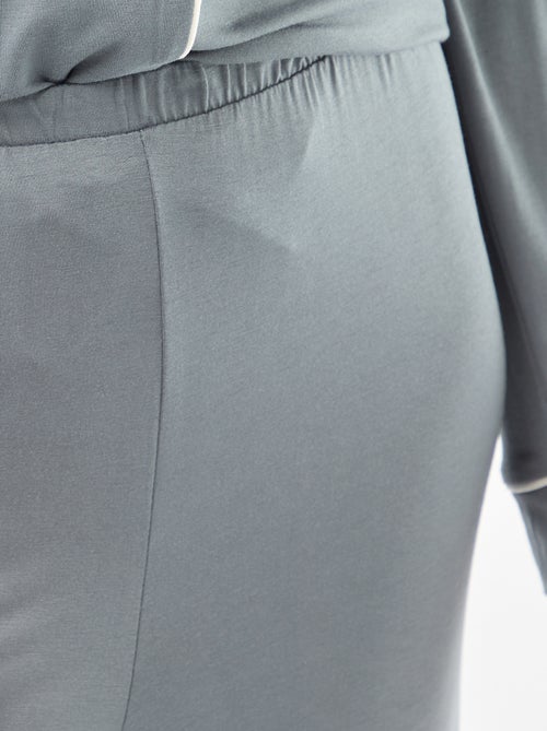 Pigiama lungo in maglia morbida stretch - 2 pezzi - Kiabi