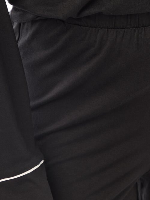 Pigiama lungo in maglia morbida stretch - 2 pezzi - Kiabi