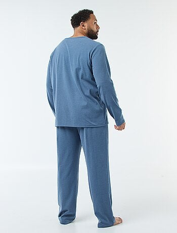 Completo pigiama lungo in maglia ultra-soffice - 2 pezzi