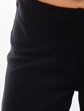 Pigiama lungo in maglia operata - 2 pezzi