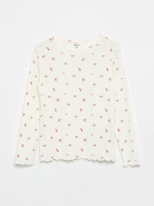 Pigiama lungo in maglia pointelle - 2 pezzi - Kiabi