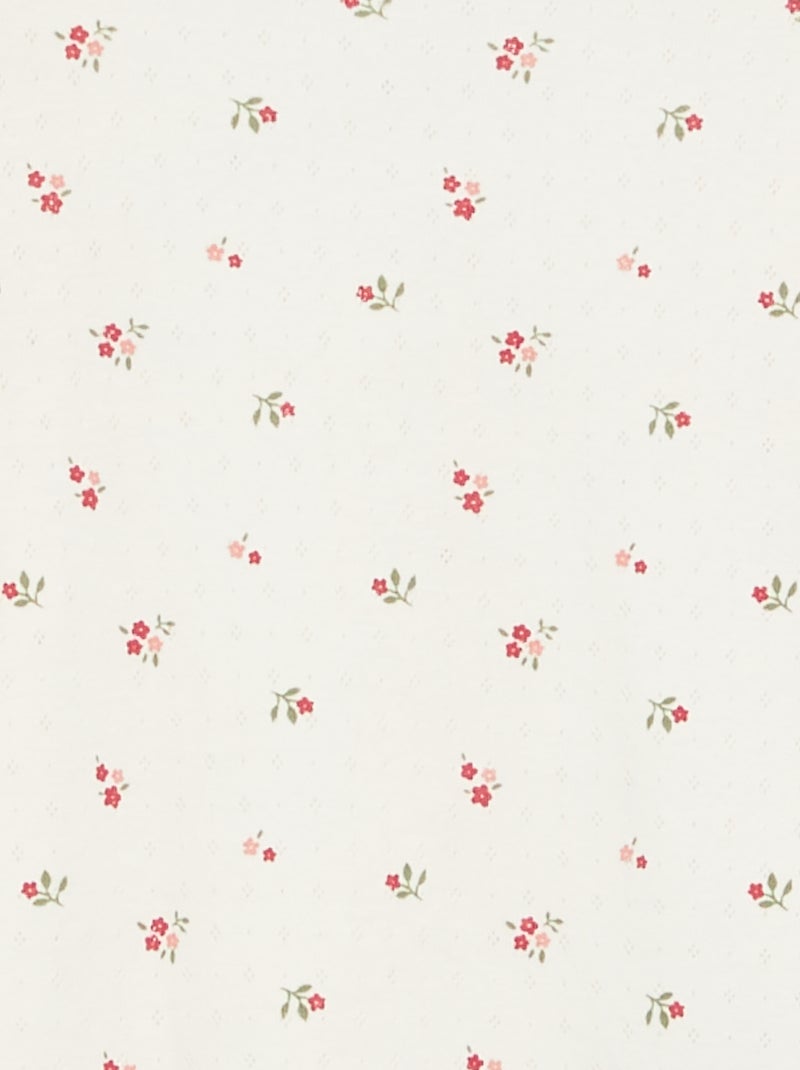 Pigiama lungo in maglia pointelle - 2 pezzi Bianco - Kiabi