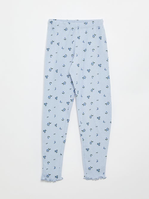 Pigiama lungo in maglia pointelle - 2 pezzi - Kiabi