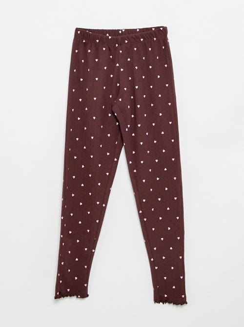 Pigiama lungo in maglia pointelle - 2 pezzi - Kiabi
