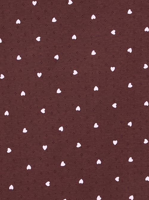 Pigiama lungo in maglia pointelle - 2 pezzi - Kiabi