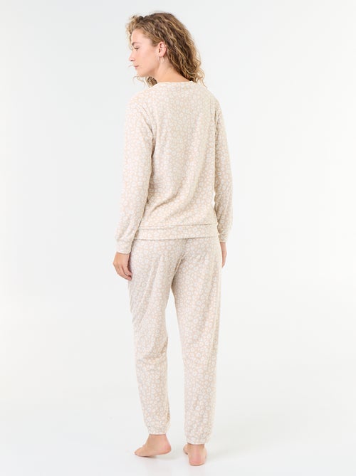 Pigiama lungo in pile - 2 pezzi - Kiabi