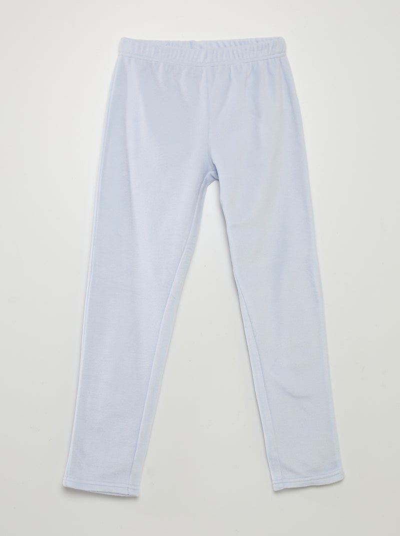 Pigiama lungo in pile - 2 pezzi BIANCO - Kiabi