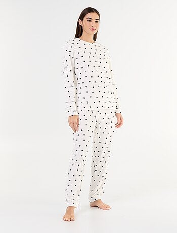 Pigiama lungo in pile - 2 pezzi