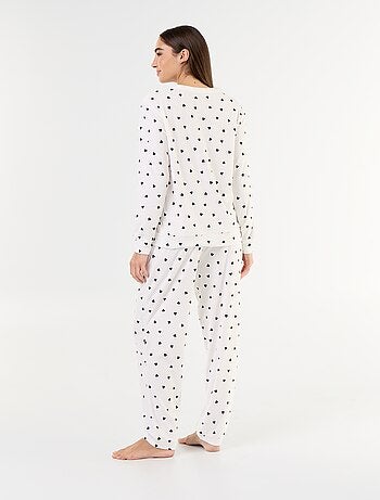 Pigiama lungo in pile - 2 pezzi