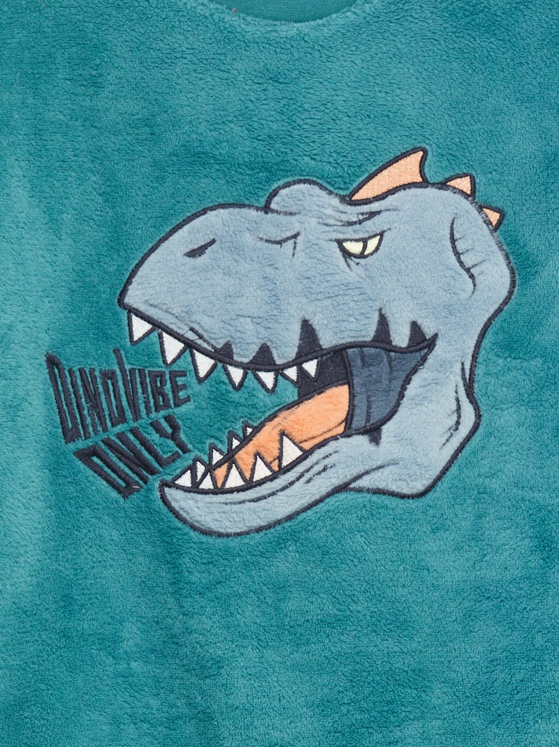 Pigiama lungo in pile - 2 pezzi BLU - Kiabi