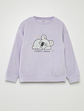 Pigiama lungo in pile - 2 pezzi