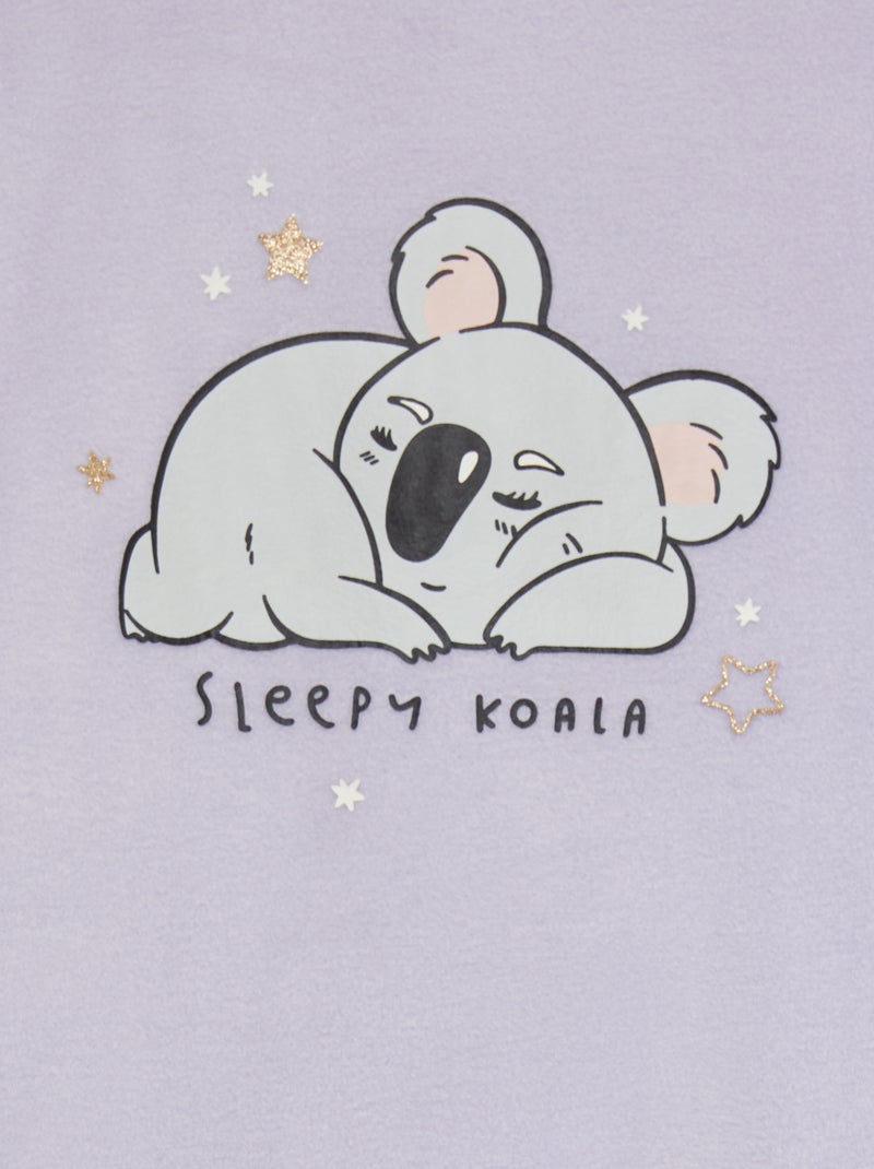 Pigiama lungo in pile - 2 pezzi BLU - Kiabi