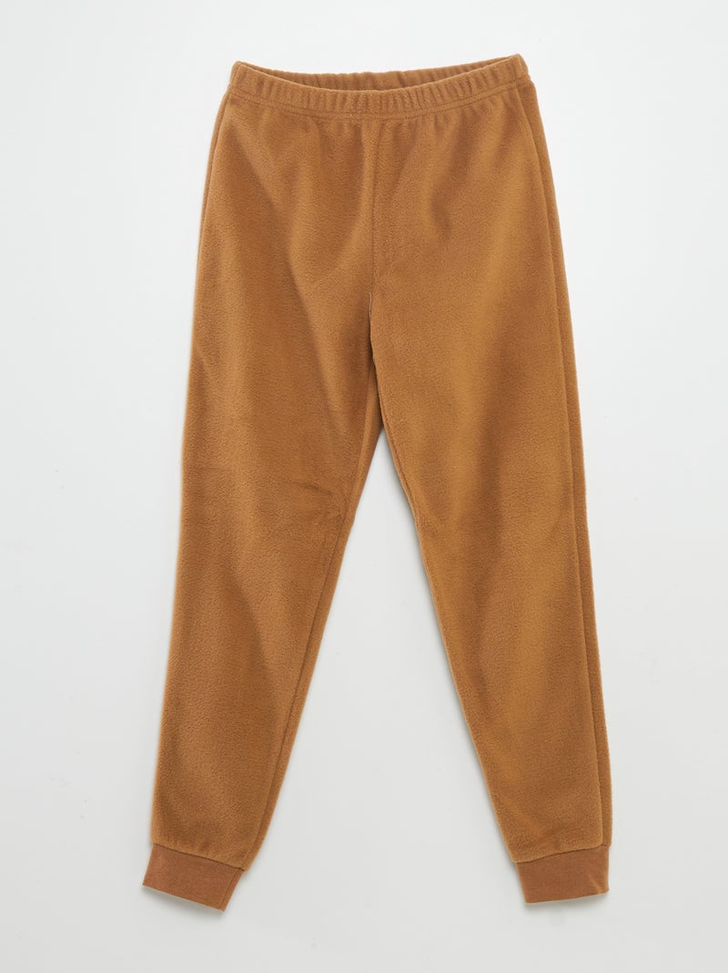 Pigiama lungo in pile - 2 pezzi GRIGIO - Kiabi