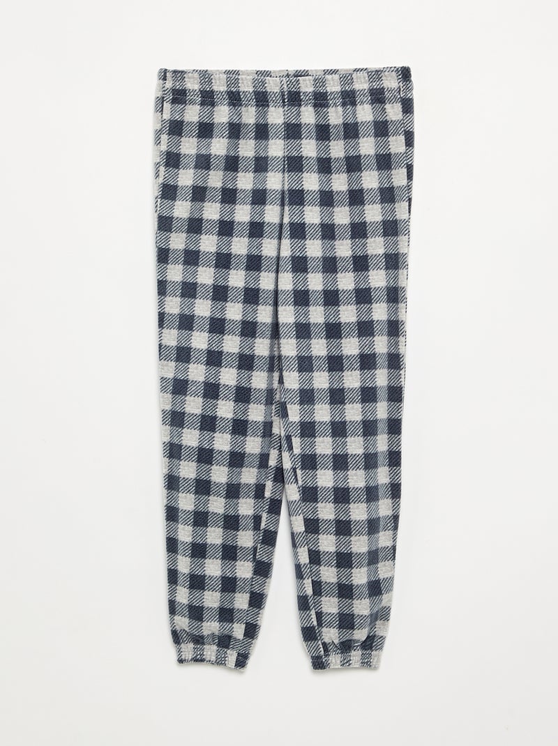 Pigiama lungo in pile - 2 pezzi Grigio - Kiabi