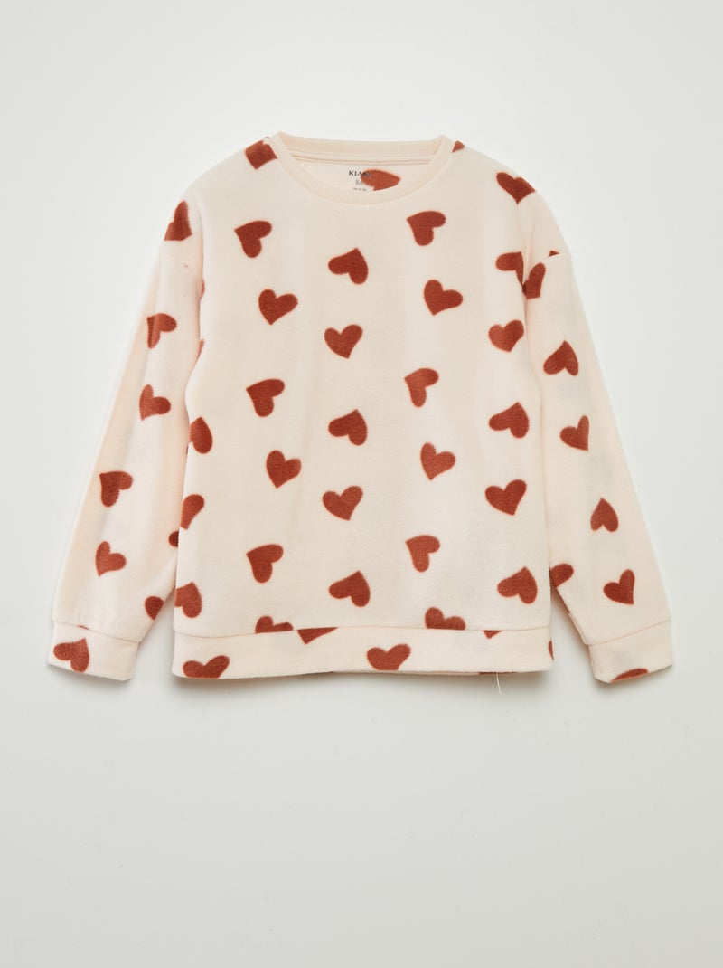 Pigiama lungo in pile - 2 pezzi ROSA - Kiabi