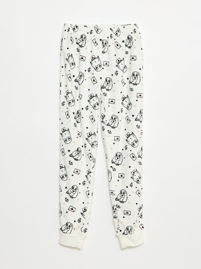 Pigiama lungo in pile 'Harry Potter' - 2 pezzi Bianco - Kiabi