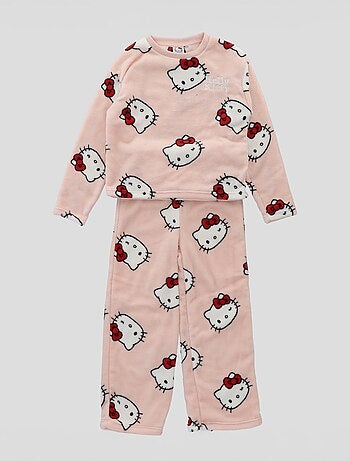 Pigiama lungo in pile 'Hello Kitty' - Set 2 pezzi