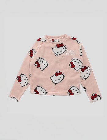 Pigiama lungo in pile 'Hello Kitty' - Set 2 pezzi