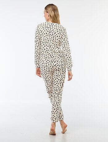Completo pigiama lungo in pile t-shirt + pantaloni - 2 pezzi