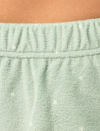 Completo pigiama lungo in pile t-shirt + pantaloni - 2 pezzi