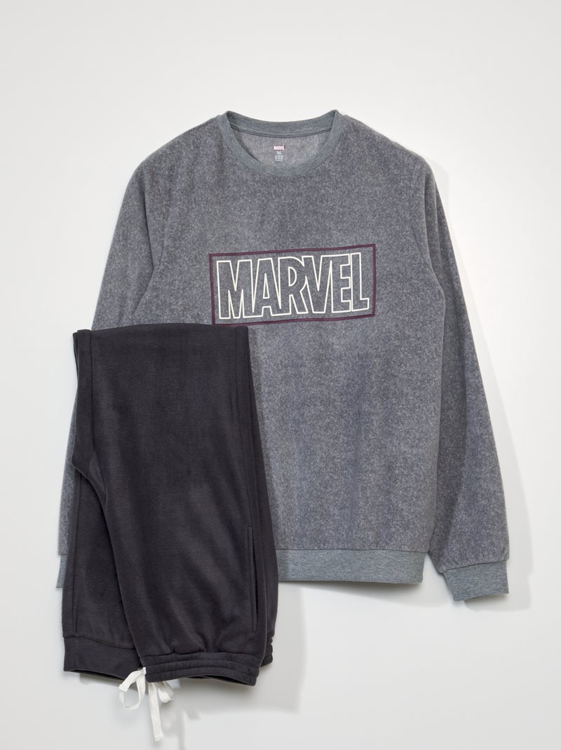 Pigiama lungo in pile 'Marvel' - 2 pezzi GRIGIO - Kiabi