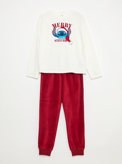 Pigiama lungo in pile 'Stitch' 'Disney' - 2 pezzi - Kiabi