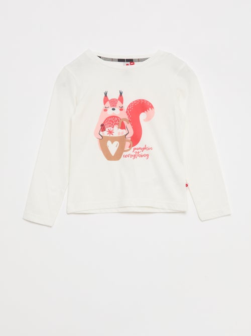 Pigiama lungo in popeline - 2 pezzi - Kiabi