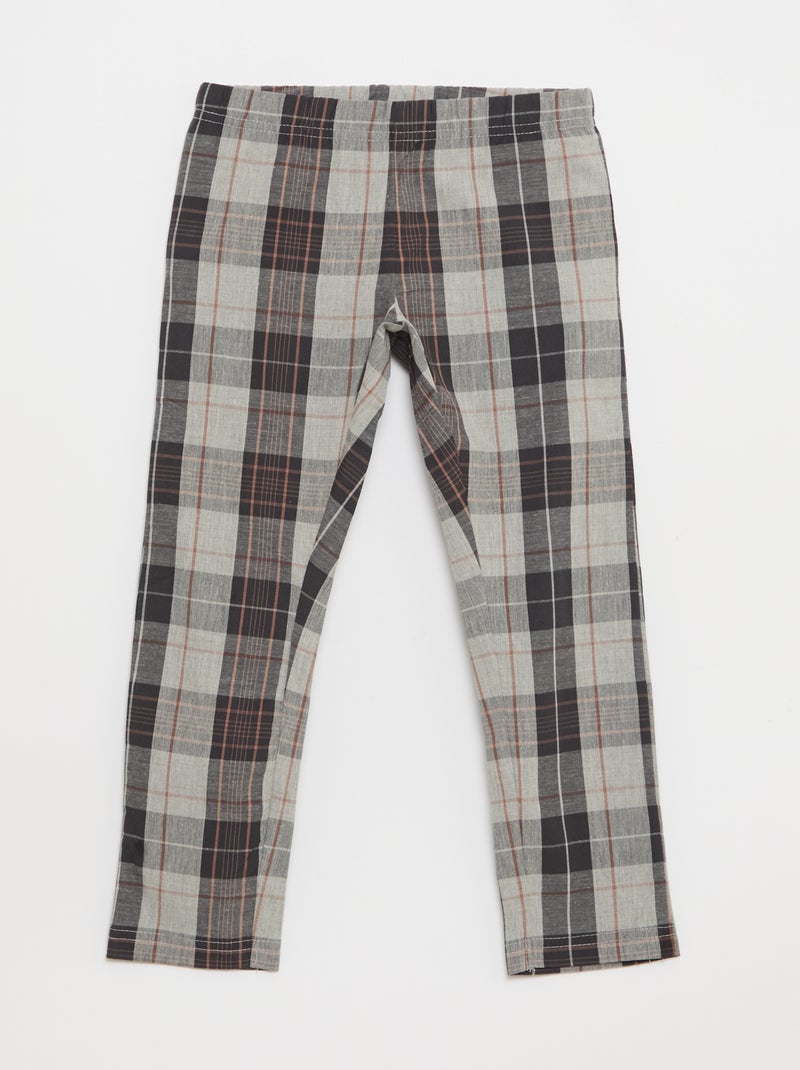 Pigiama lungo in popeline - 2 pezzi Bianco - Kiabi