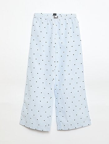 Pigiama lungo in popeline - 2 pezzi