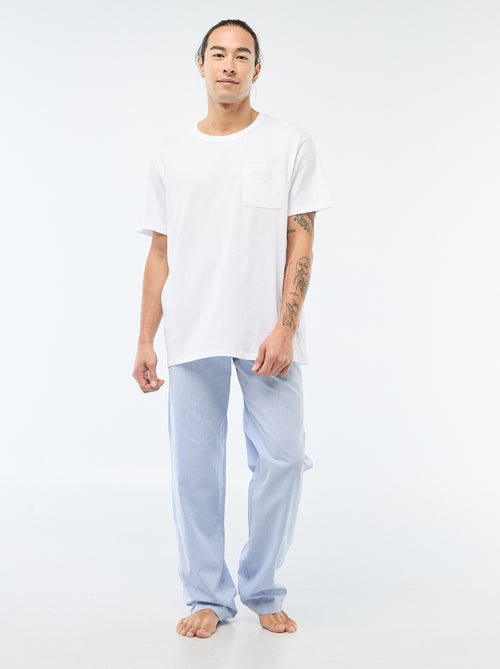 Pigiama lungo in popeline - 2 pezzi - Kiabi