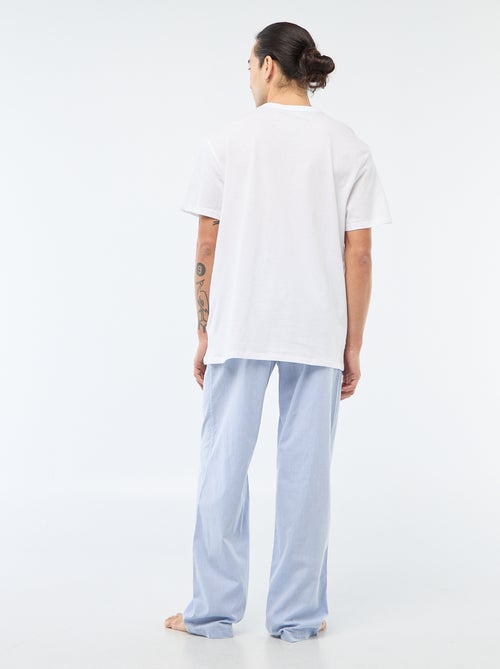 Pigiama lungo in popeline - 2 pezzi - Kiabi