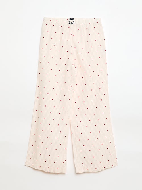 Pigiama lungo in popeline - 2 pezzi - Kiabi