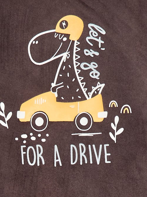 Pigiama lungo in velluto - 2 pezzi - Kiabi