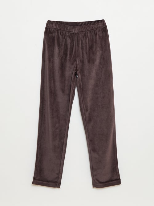 Pigiama lungo in velluto - 2 pezzi - Kiabi