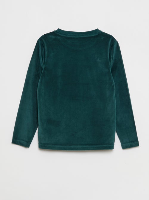 Pigiama lungo in velluto - 2 pezzi - Kiabi