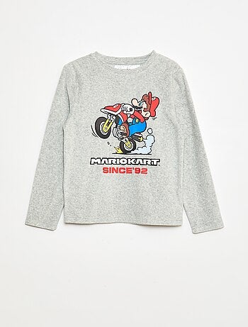 Pigiama lungo in velluto 'Mario Kart' t-shirt + pantaloni - 2 pezzi