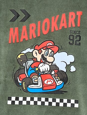 Pigiama lungo in velluto 'Mario Kart' t-shirt + pantaloni - 2 pezzi