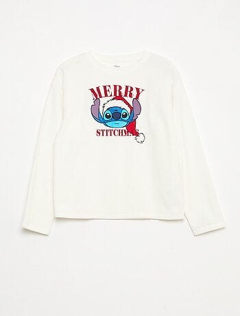 Pigiama lungo in velluto 'Stitch' 'Disney' - 2 pezzi