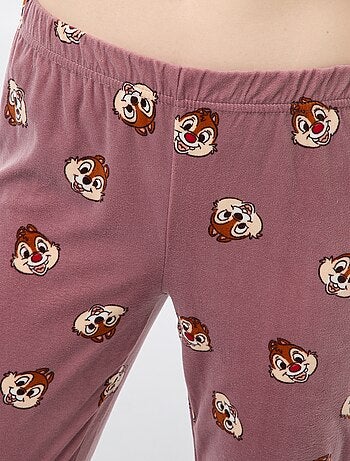 Completo pigiama lungo in velluto 'Pampan' 'Disney' - 2 pezzi