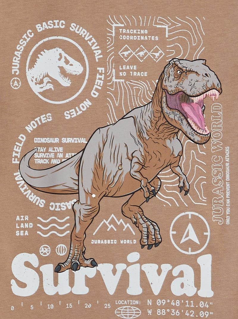 Pigiama lungo 'Jurassic World' - 2 pezzi MARRONE - Kiabi