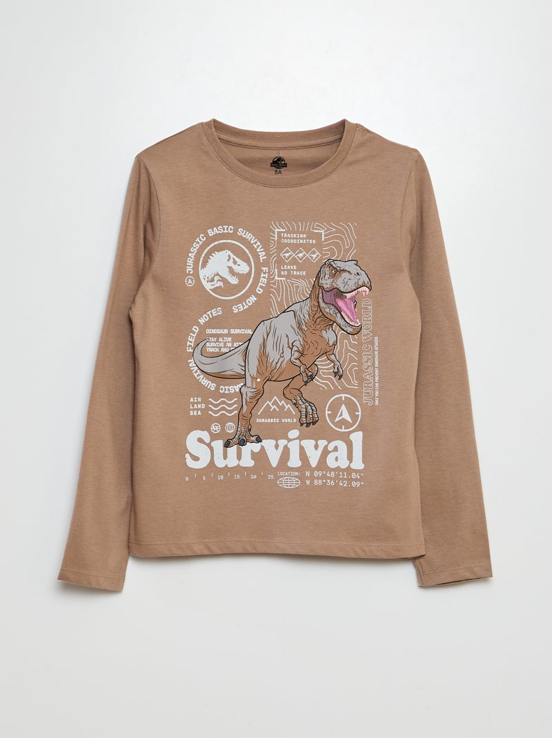 Pigiama lungo 'Jurassic World' - 2 pezzi MARRONE - Kiabi