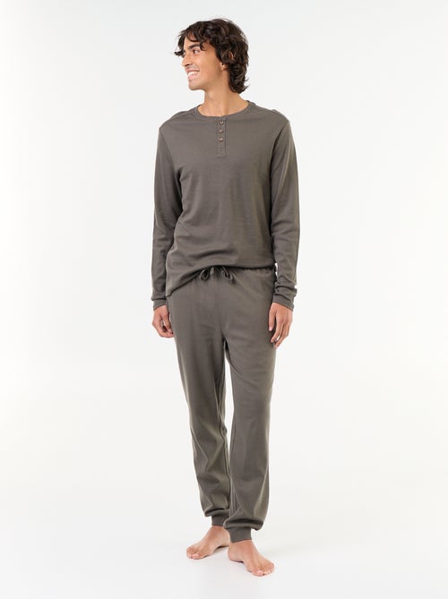 Pigiama lungo maglietta + pantaloni - 2 pezzi - Kiabi