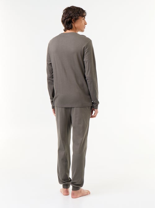 Pigiama lungo maglietta + pantaloni - 2 pezzi - Kiabi