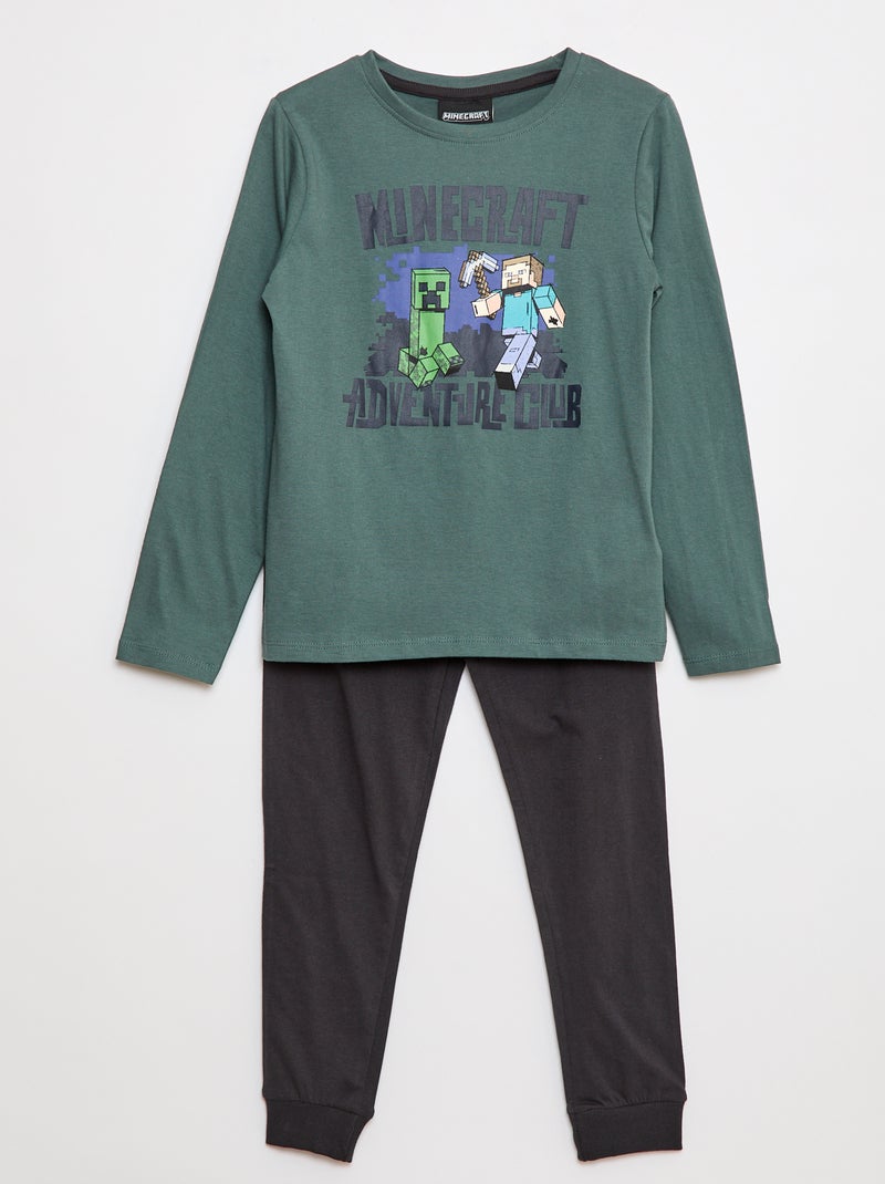 Pigiama lungo 'Minecraft' - Set 2 pezzi Verde - Kiabi