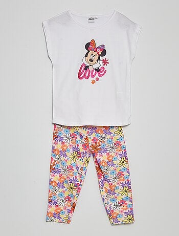 Disney Minnie Mouse Donna Pigiama Lungo Due Pezzi Pile di Corallo