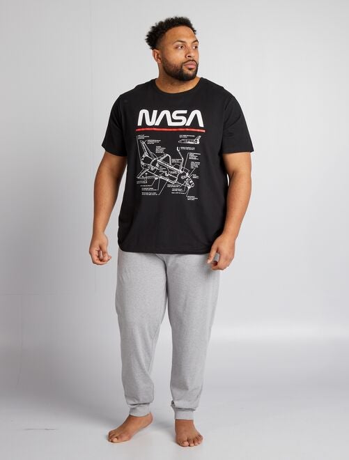Pigiama lungo 'NASA' t-shirt + pantaloni - 2 pezzi - Kiabi