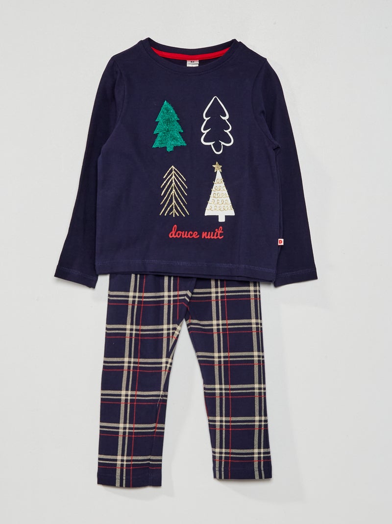 Pigiama lungo 'Natale' - 2 pezzi BLU - Kiabi