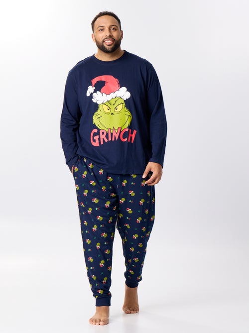 Pigiama lungo natalizio - stampa "Grinch" - 2 pezzi - Kiabi