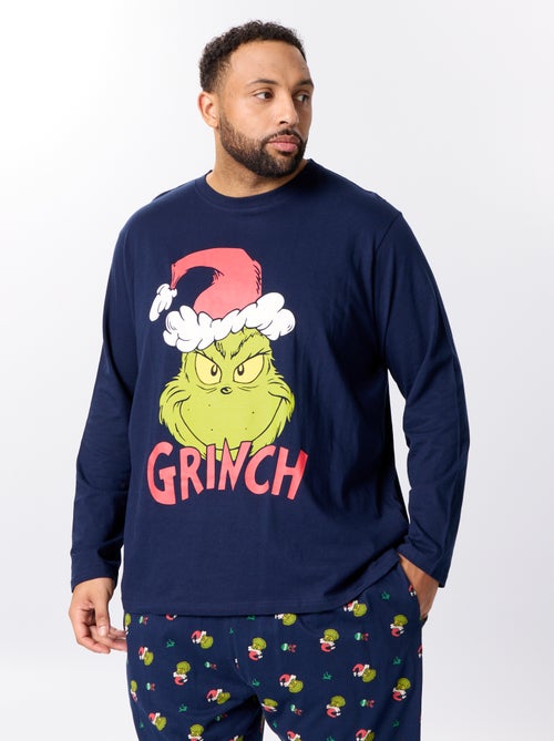 Pigiama lungo natalizio - stampa "Grinch" - 2 pezzi - Kiabi