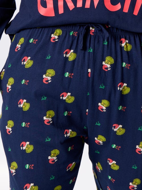 Pigiama lungo natalizio - stampa "Grinch" - 2 pezzi - Kiabi